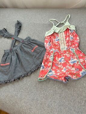 Matilda Jane Jumper Dress Romper Bundle Lot Girls 6 Summer Ruffle Striped Floral